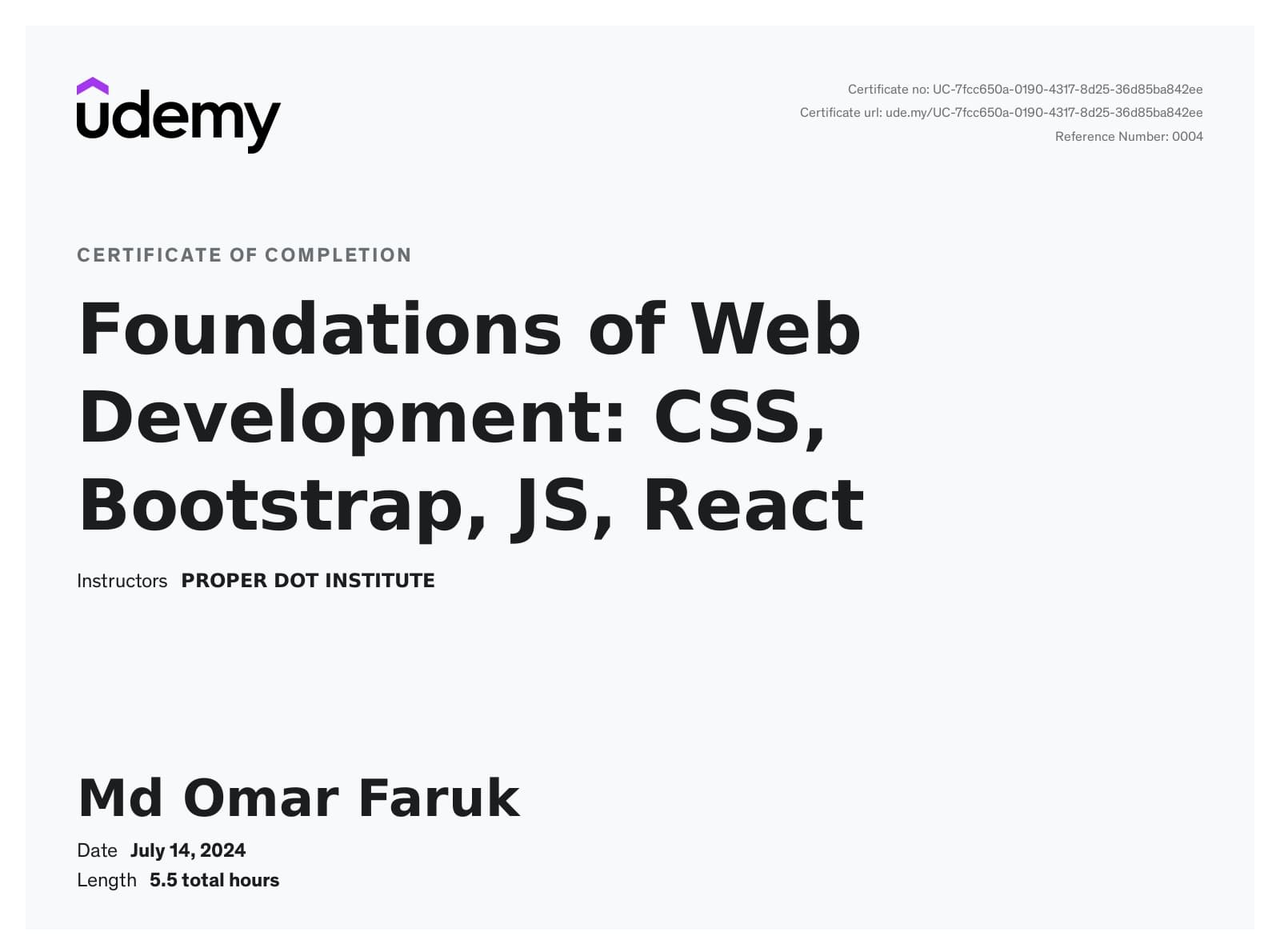 Foundations of Web Development: CSS, Bootstrap, JS, React