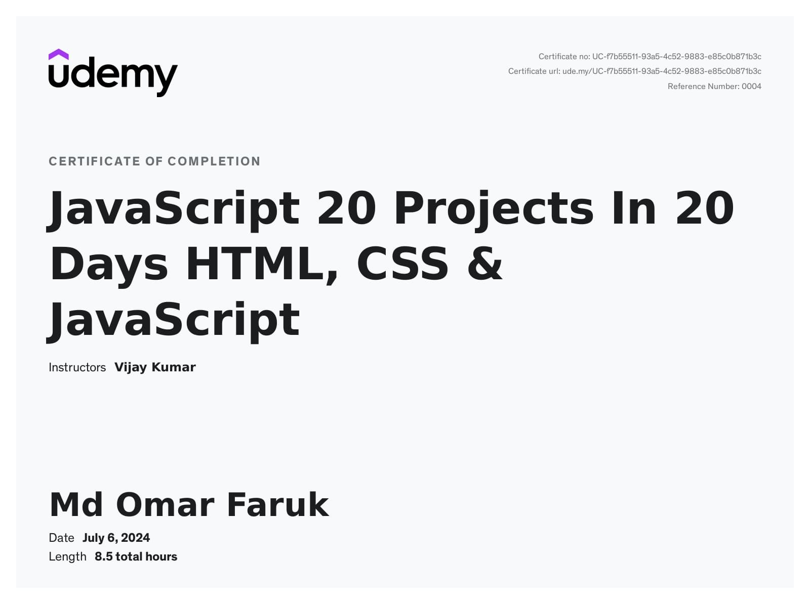 JavaScript 20 Projects in 20 Days In HTML, CSS & JS
