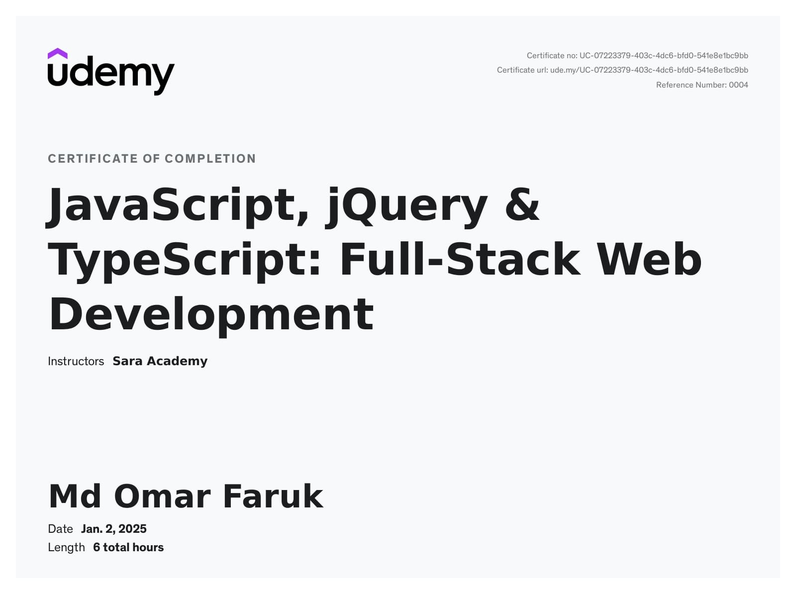 JavaScript, jQuery & TypeScript Full-Stack Web Development