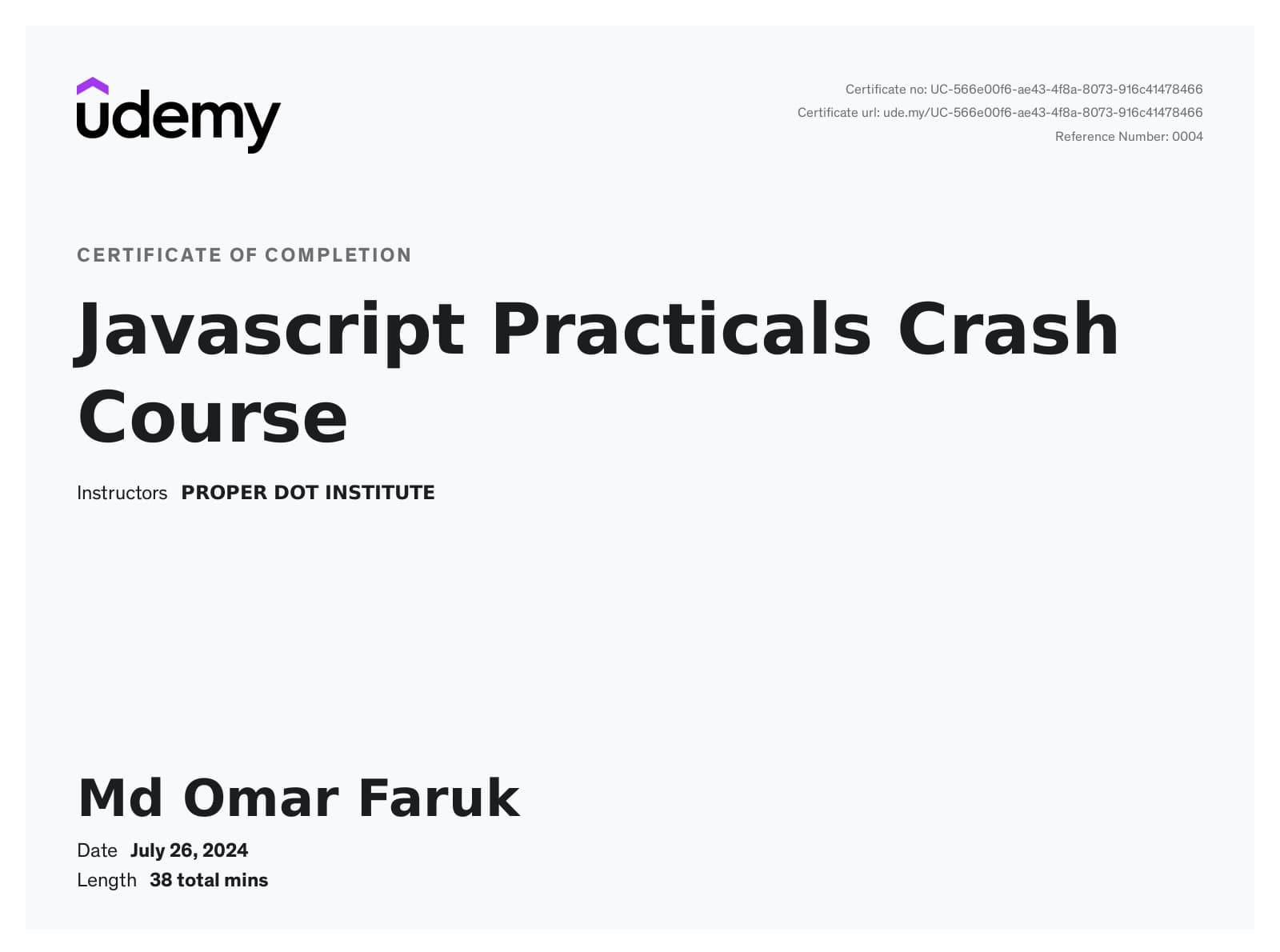 Javascript Practicals Crash Course