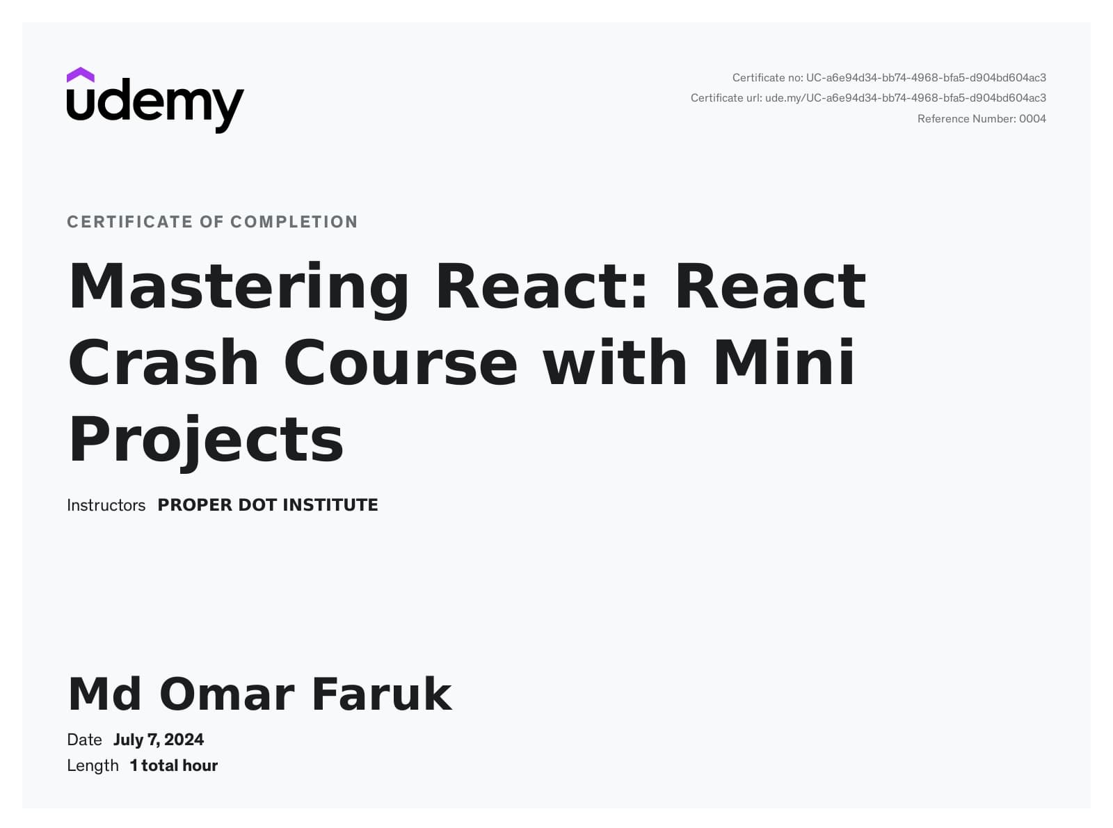 React Crash Course with Mini Projects