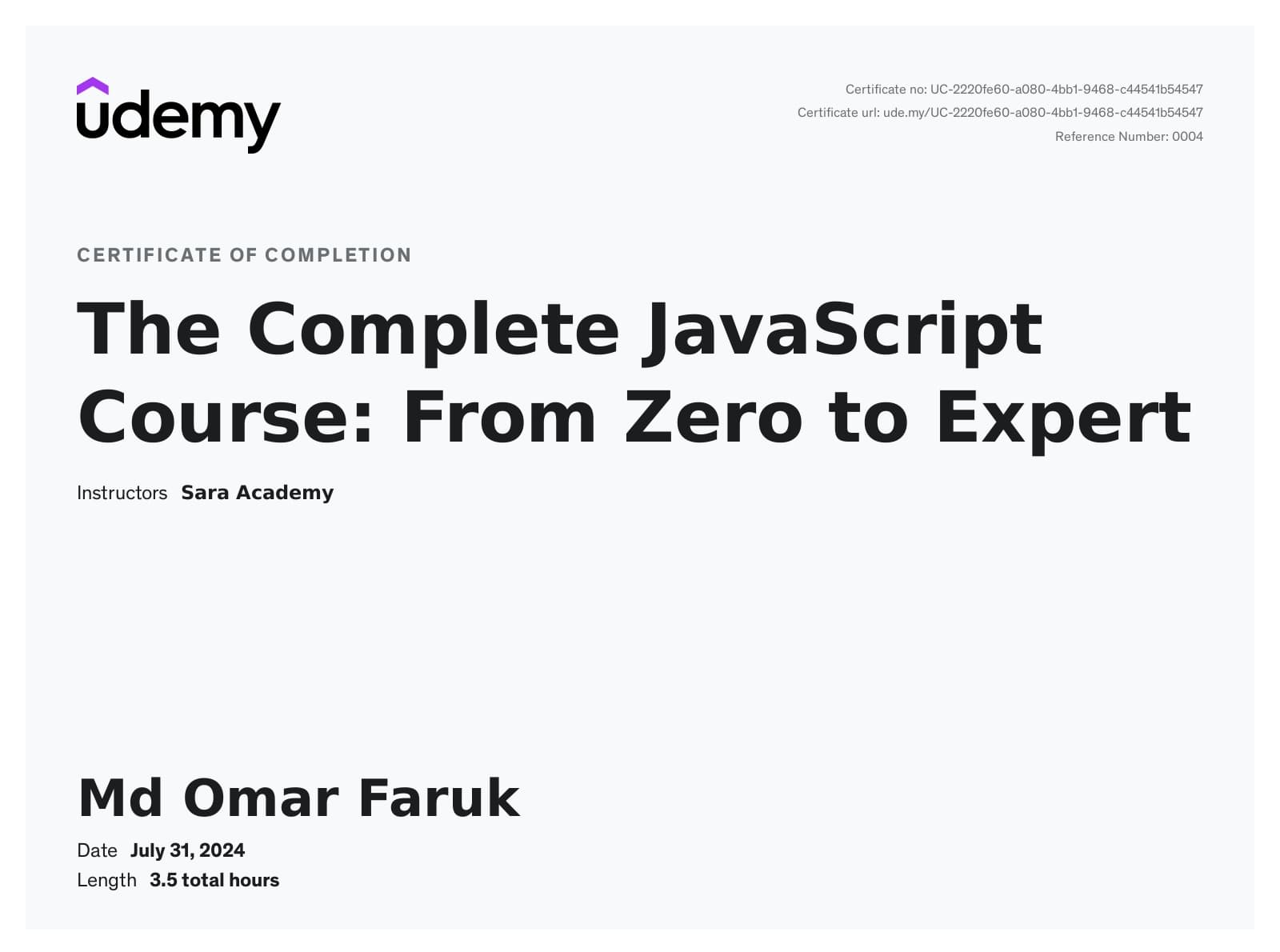 The Complete JavaScript Course: From Zero to Expert