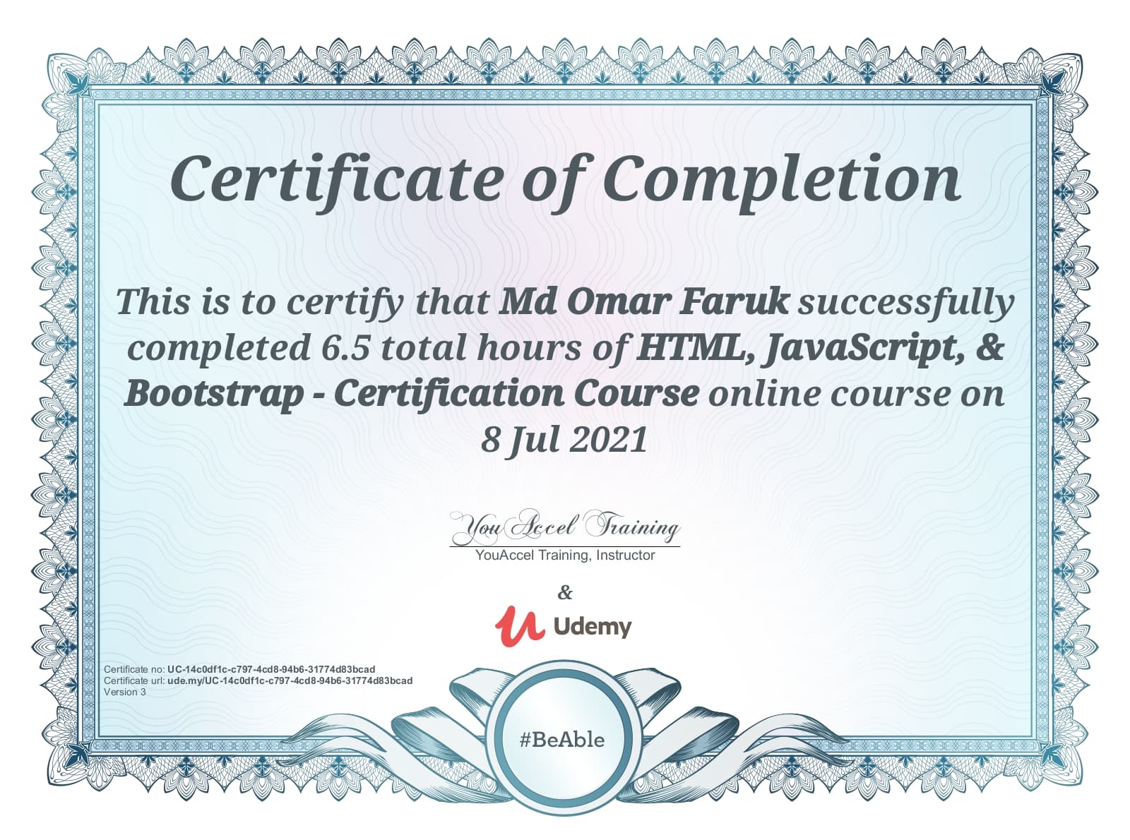 HTML, JavaScript & Bootstrap - Certification Course